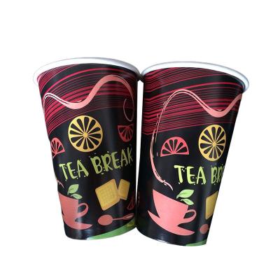 China Takeaway 12 Oz Cold Paper Cups Custom Plastic Free Water Based Double Sides for sale