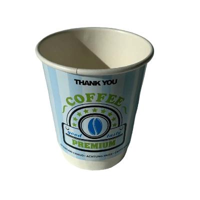 China Water Based 8oz Double Wall Cups Disposable Compostable Paper Cup Lightweight for sale