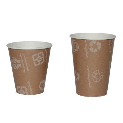 China 12 Oz Custom Disposable Coffee Cups Water Based Compostable Plastic Free for sale