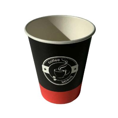 China 8 Oz Customized Single Wall Coffee Cup Plastic Free Water Based Paper Cup for sale