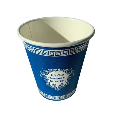 China Compostable 10 Oz Blue Single Wall Paper Cup Aqueous Lined Insulated Custom Paper Cups for sale