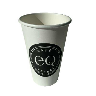 China 16 Oz Flexo Printing Disposable Coffee Cups PE Coated Wooden Pulp Hot Drinks for sale