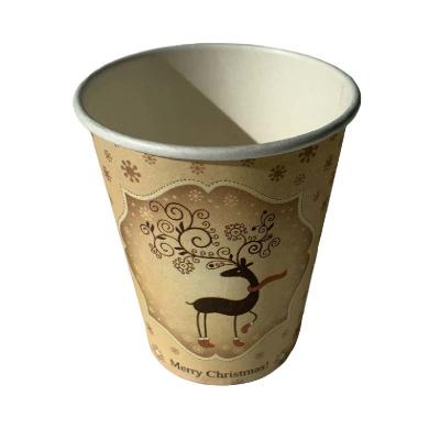 China 8 oz Single Wall Warm Drink Paper Cup PE Coated Aanpasbaar Eco Friendly Te koop