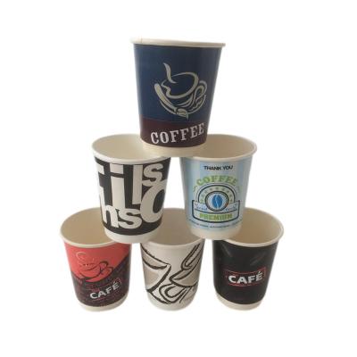 China 8 Oz Double Wall Hot Cups Disposable PE Coated Paper Cup For Coffee for sale