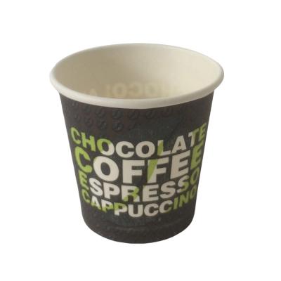 Cina 4 oz Coppe di carta a base d'acqua compostabili a domicilio Piccole tazze di carta per caffè in vendita