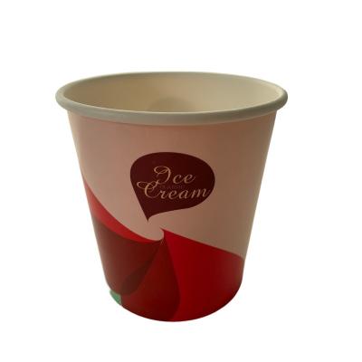 China Eco Friendly 7 Oz Disposable Ice Cream Bowls Custom Print Aqueous Lining for sale