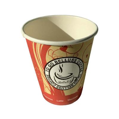 China 7 Oz PE Coating Takeaway Coffee Cups Classic Design Single Wall Offset Printing for sale