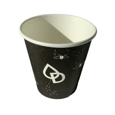 China 10 oz PE Barreira revestida Copo de papel personalizado para café preto descartável à venda