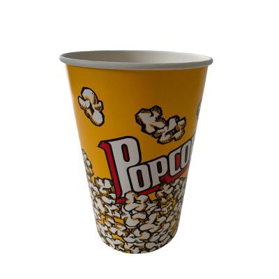 China 46 Oz Film Popcorn Containers Custom Print PE Revestido Uma Vez Sem Fugas à venda