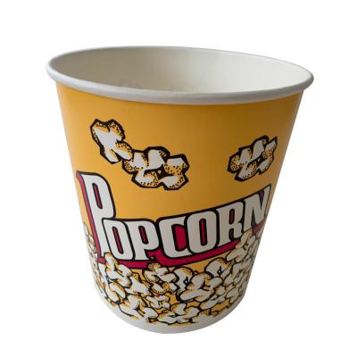 China Custom 130 Oz Paper Popcorn Buckets With PE Coating Single Wall for sale