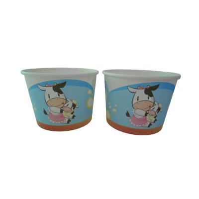 China Single Use 5oz Ice Cream Cups Food Grade PE Coated Paper Ice Cream Pots for sale