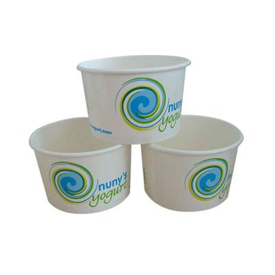 China 7 oz Ice Cream Paper Cups Custom Printing Single Wall Economical for sale