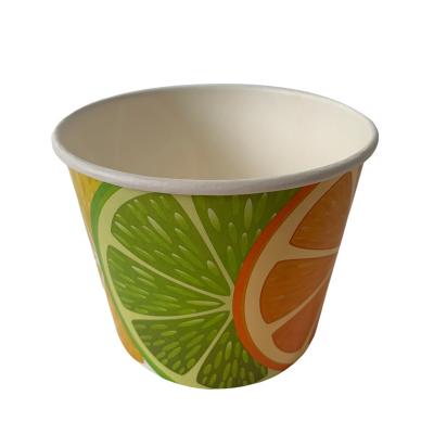 China 8 Oz Custom Ice Cream Paper Bowls Disposable With PE Coated for sale