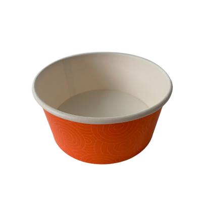 China 7 Oz Customized Paper Ice Cream Cups With PE Coated Portable for sale