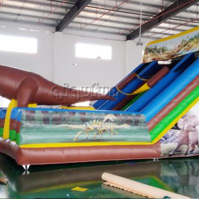 China Dinosaur Jurassic Big Hot Sale Amusement Park Children's Paradise Theme Inflatable Slide for sale