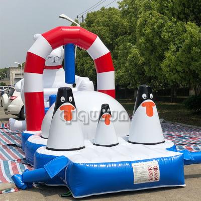 China PVC 0.55 Mm Inflatable Water Obstacle Floating , Inflatable Floating Obstacle Course Water Park for sale