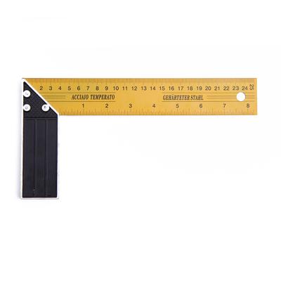 China Multifunctional high quality aluminum and iron L shape aluminum and iron yellow measuring tools 90 degree precision right angle square for sale