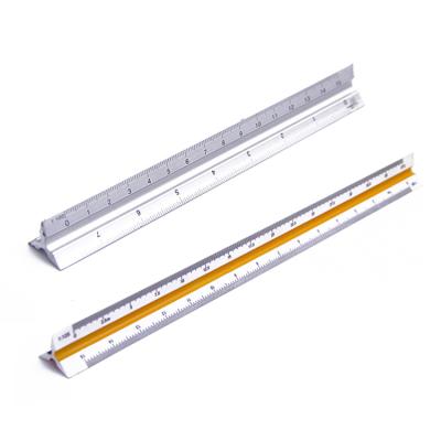 China Triangular Multifunctional High Quality Durable Alloy 30cm Scale Aluminum Architectural Ruler for sale