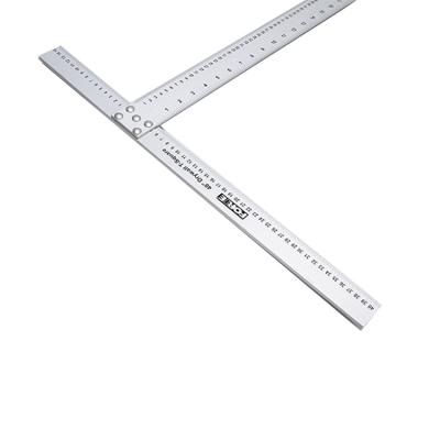 China High Quality Multifunctional Silver T Logo Square Custom Adjustable Ruler for sale