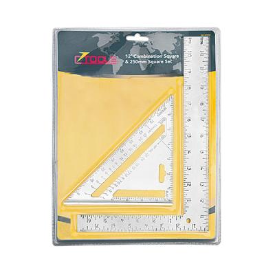 China Multifunctional Hot Sale A3 Triangle Ruler Aluminum Alloy Steel Square Ruler Set for sale