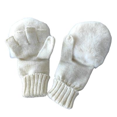 China Wholesale Custom Knitted Winter Gloves Half Finger Gloves With Hand Cover Can Be Removed Half Finger Gloves for sale