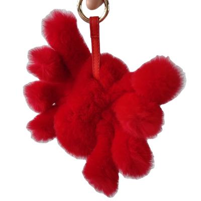 China Common Hot Selling Spider Fur Pendant Keychain Made In China for sale