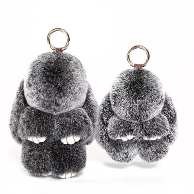 China Common Wholesale Custom Plush Pendant Rabbit Modeling Cheap Faux Fur Bunny Pendant for sale