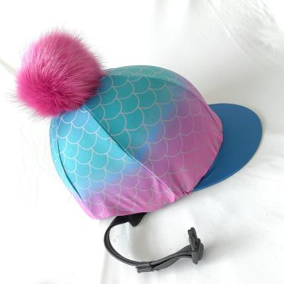 China COMMON wholesale custom riding hat printing horse riding hat with pom pom made in china for sale