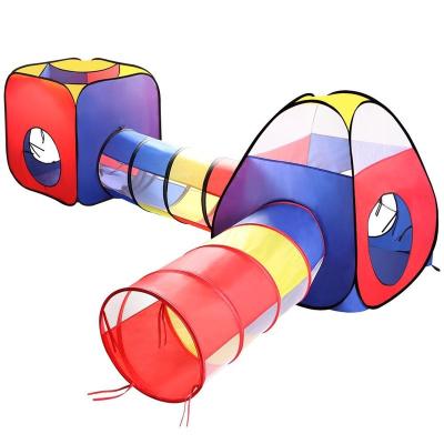 China Easy Foldable Children Play Tent Manufacturer customized indoor game house children's Play tent tunnel four sets of ocean ball pool children's toy tent for sale