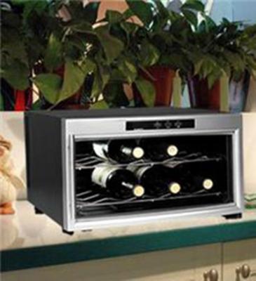 China Direct Raching Hotel Factory Supply Buffet 8 Bottles Wooden Wine Fridge for sale