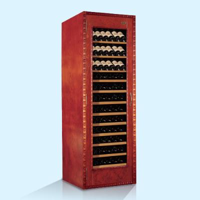 China Factory Direct Wooden Raching Furniture Cooler Buffet Solid Wood Wine Fridge 120bottles(750ml) for sale