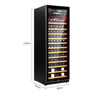 China Factory Direct Hotel Home Appliance 100 Bottles Wooden Wine Fridge for sale