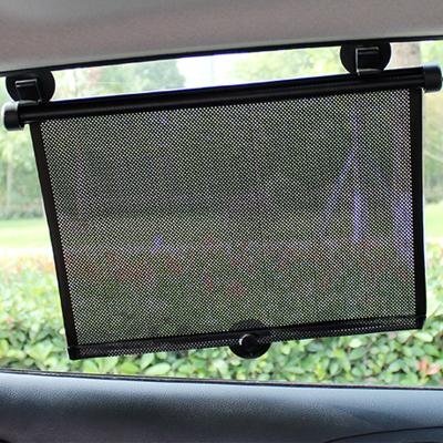 China 2 Pieces Car Window Sunshade Nylon To Prevent Ultraviolet Car Rear Window Roller PVC Sunshade for sale