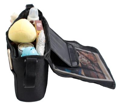 China Stroller Bag Stroller Organizer with Cup Holder Stroller Organizer Bag, Diaper Bag and Paper Bag for sale