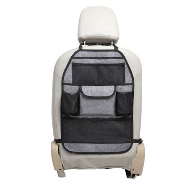 China 2021 gray separetely High Quality Rear Business Car Seat Organizer 6 Pockets Car Storage Bag for sale