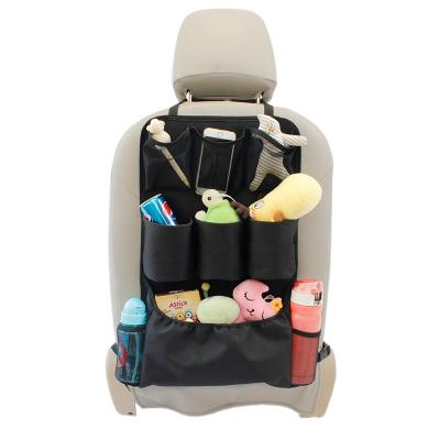 China Brief & 2021 High Quality separetely Black Color Single Car Seat Organizer 9 Pockets Back Car Storage Bag for sale