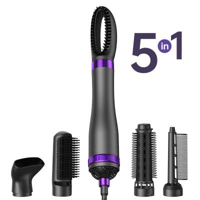 China Ionic 5 in 1 Air Styler with One Step Hair Dryer Leather Brush Case and Volumizer Blow Dryer for Curling Drying Straightening for sale