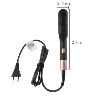 China Portable PTC Car 2 Ceramic Enthusiast in 1 Electric Hair Curling Styler Comb Flat Iron Hair Straightener Brush for sale