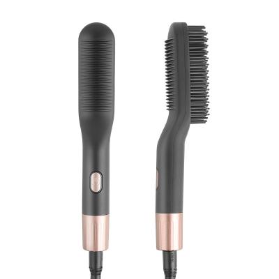 China Cordless Car Hair Straightener Sweep Comb Hot Hair Flat Iron, Enhanced Ionic Straightening Brush for sale