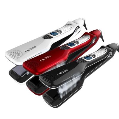 China Professional Flat Steam Car Hair Steam Iron Titanium Titanium LCD Display Show Electric Steam Flat Iron Styler Tool for sale