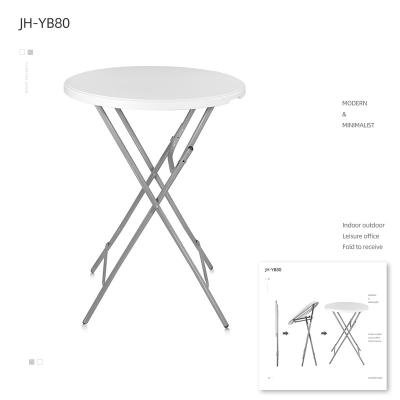 China Modern Round High Long Plastic Leg Bar Top Table 80cm for sale