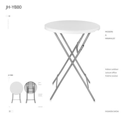 China Wholesale Good Quality Modern Foldable Outdoor Cocktail Round High Height Folding Bar Plastic Table for sale