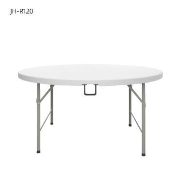 China Modern Circular Folded Folding 4ft Table Hotel Trestle Tables Adjustable Plastic Desk for sale