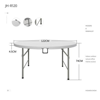 China Modern folding camping table 8ft folding table plastico plegable round steel mesa 8ft for sale