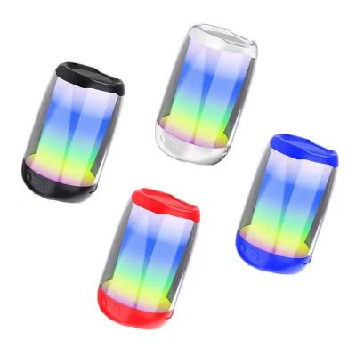 China 2022 New Stereo Surround Speakers Pluse4 Mini Waterproof Wireless Outdoor Call 4 Speaker Pulse Colorful LED Light Video Portable Subwoofer for sale