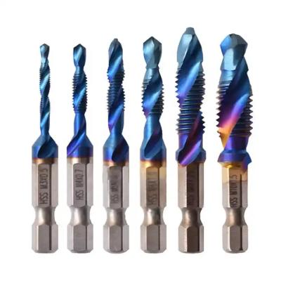 China Screw Tapping Hot sale 6Pcs tapping screws for metal M3 to M10 Metric Combination hss taps thread tap drill bits screw tapping set for sale