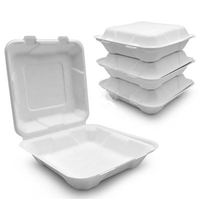 China Traditional 900ml 8 Inch Microwave Eco Safe Greaseproof Bagasse Biodegradable To Go Breakfast Bowls Restaurant Custom Wholesale for sale