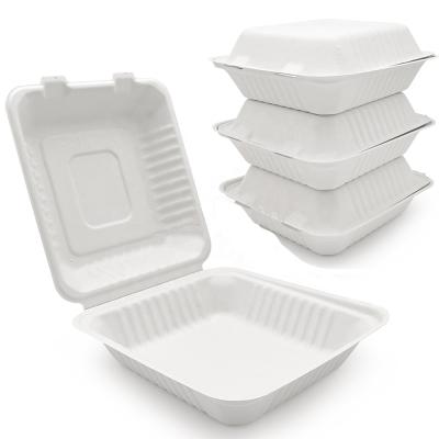 China Traditional Customizable 1200ml Microwave Bagasse Food Containers Safe Greaseproof Eco Friendly Biodegradable Disposable Lunch Box for sale