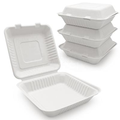 China Compostable Biodegradable in 90 Day 1500ml Customizable 9 Inch Eco Friendly Bagasse Made Biodegradable Disposable Lunch Box Food Container Wholesale for sale