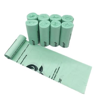 China environmental protection BIODEGRADABLE compostable 430*450*0.02mm cornstarch seal plastic waste bags on roll for sale